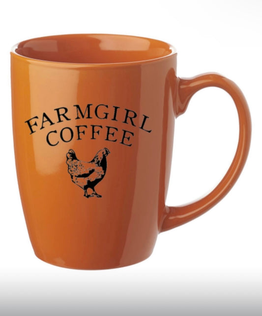 Farmgirl Coffee Orange Mug